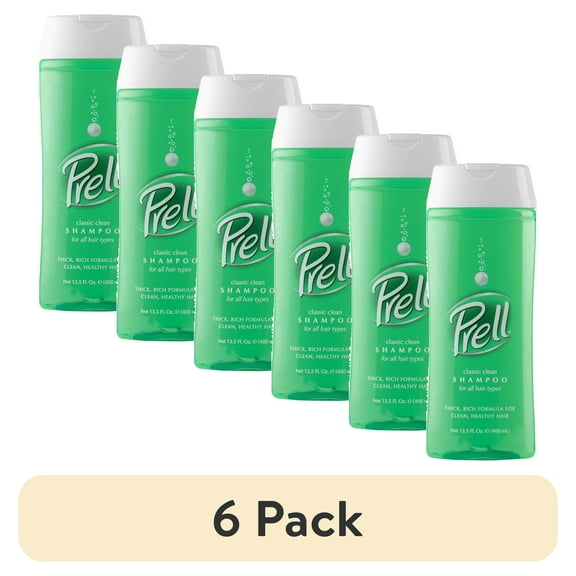 (6 pack) Prell Shampoo, Classic Clean 13.50 oz