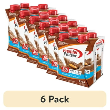 (6 pack) Premier Protein Shake, Chocolate Peanut Butter, 30g Protein, 11 Fl Oz, 4 Ct