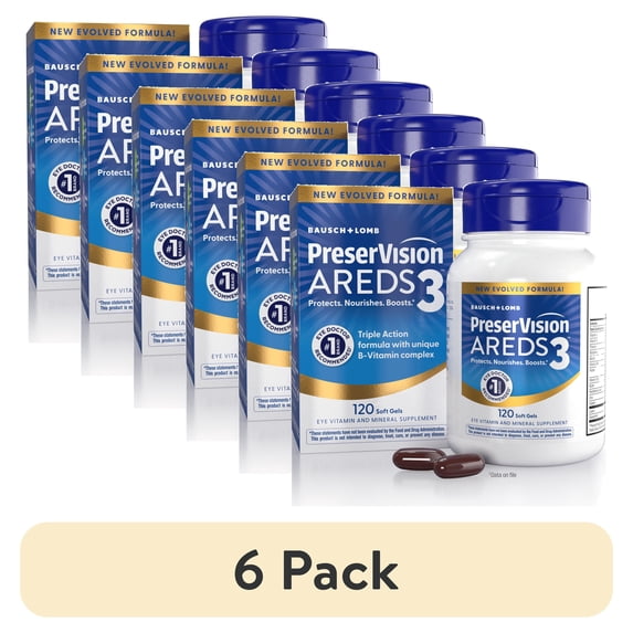 (6 pack) PreserVision AREDS 3 Softgels 120ct
