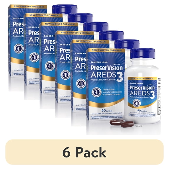 (6 pack) PreserVision AREDS 3 Softgels 90ct