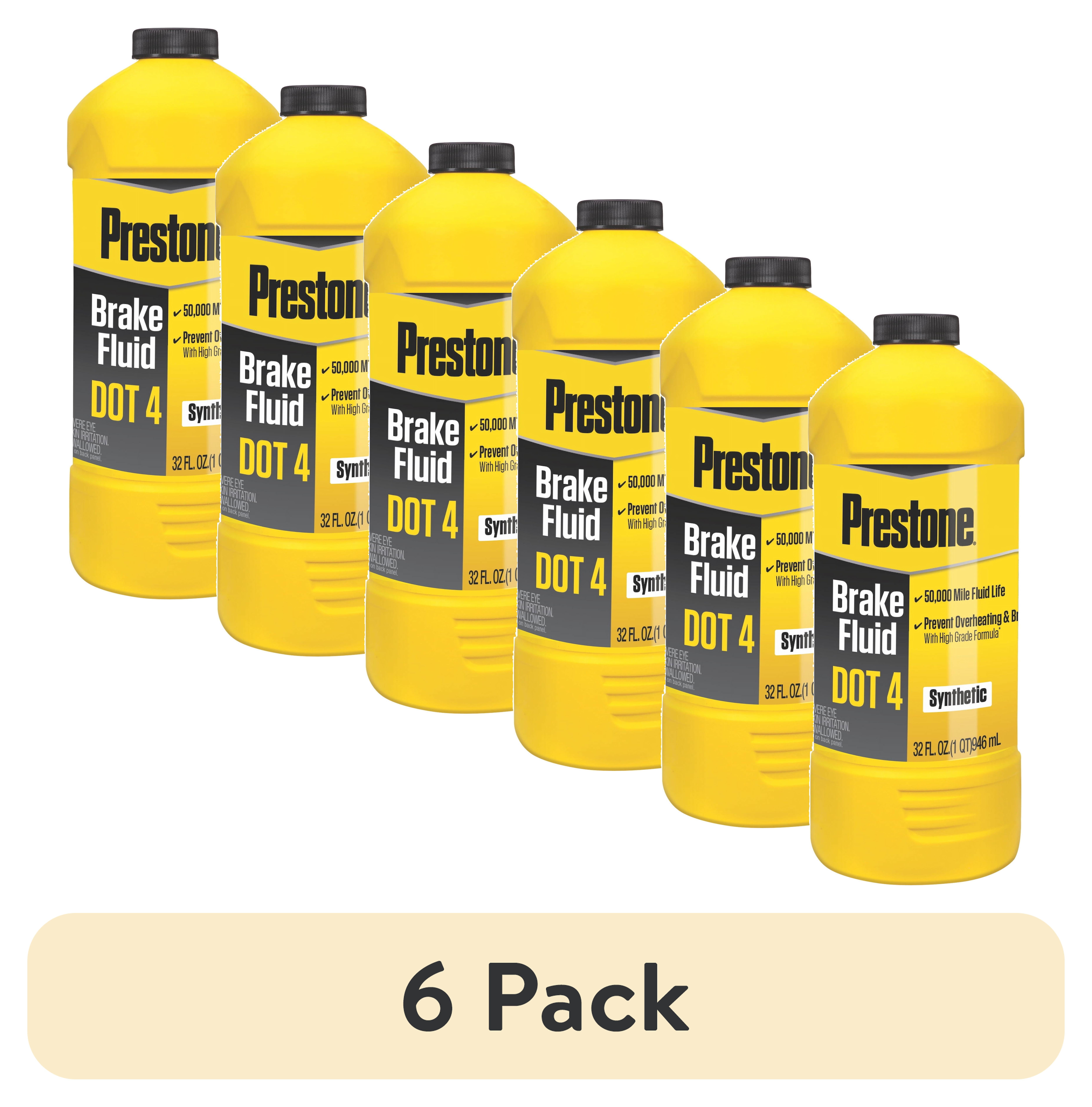 6 pack) Prestone Dot 4 Brake Fluid 32 fl oz - Walmart.com