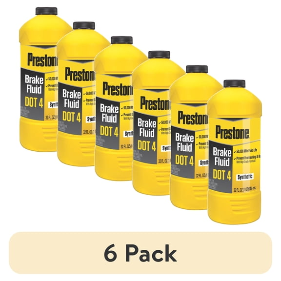 (6 pack) Prestone Dot 4 Brake Fluid 32 fl oz