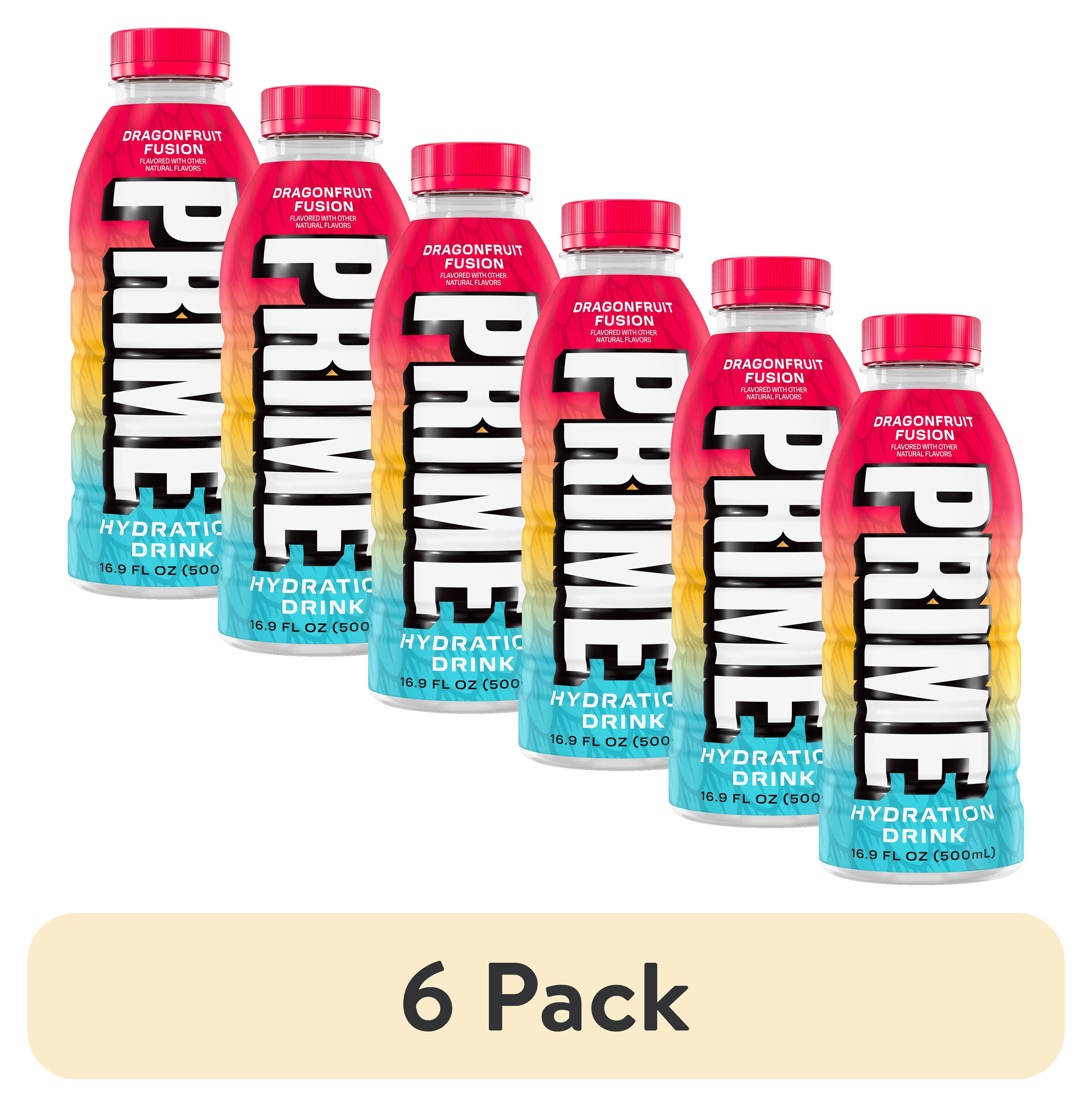 (6 pack) Prime Hydration Sports Drink, Dragonfruit Fusion, 16.9 fl oz, Bottle