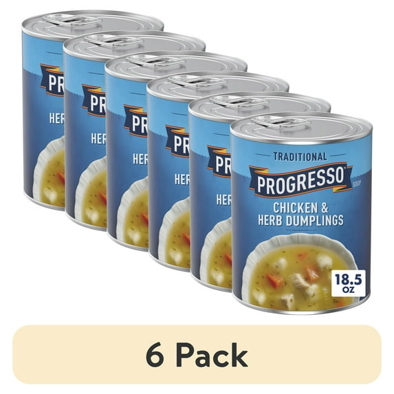 (6 pack) Progresso Traditional, Chicken and Herb Dumplings Canned Soup, 18.5 oz
