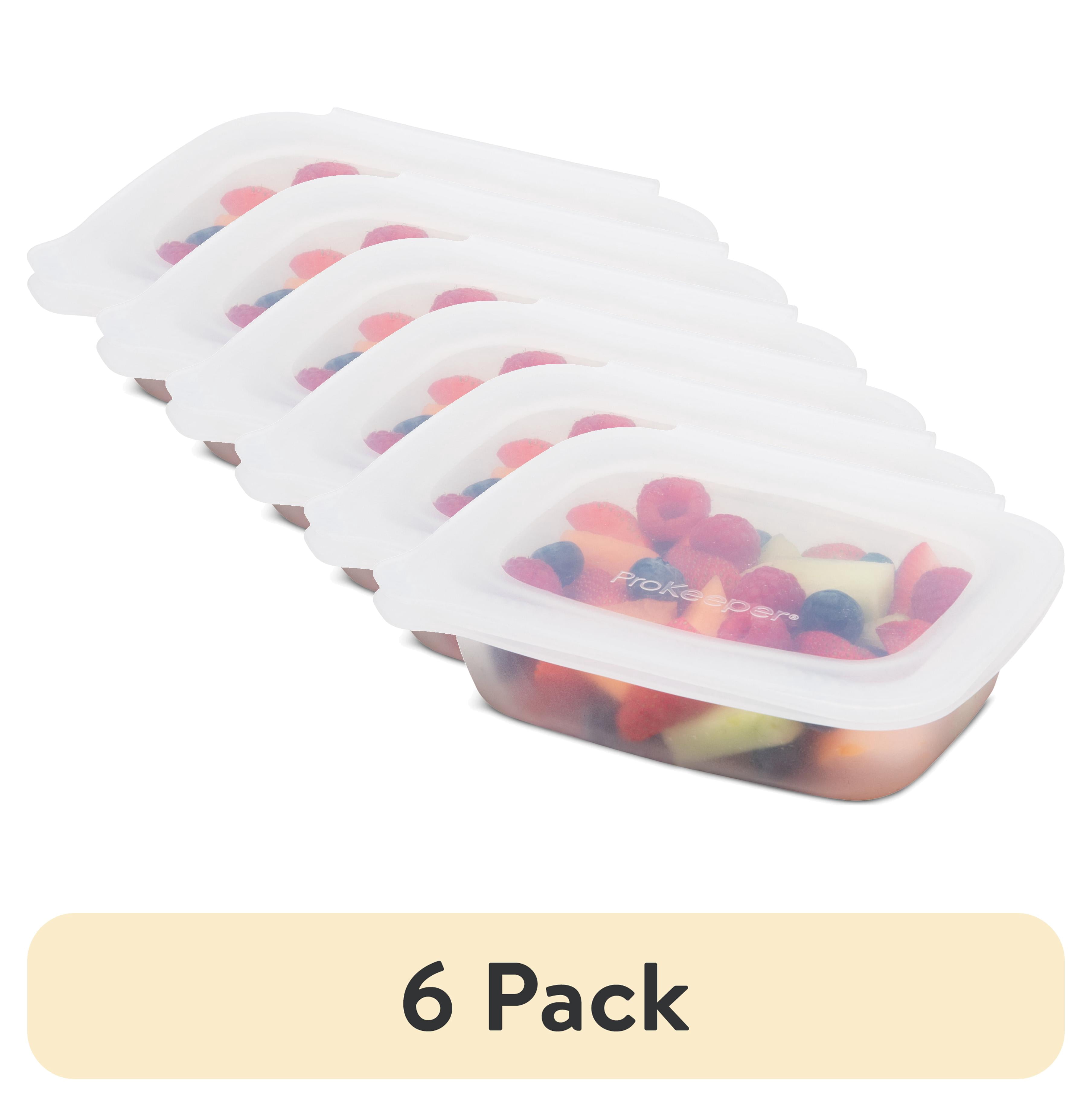 (6 pack) Prokeeper+ 2 Cup Silicone Softbox, Ideal Use for Workday Meals and Travel