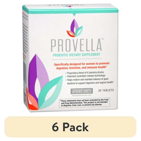 (6 pack) Provella Women's Probiotic Dietary Supplement Tablets, 30 Count