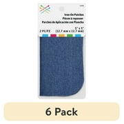 (6 pack) (6 pack) 5"x5" Denim Iron-On Repair Patches, 2 Count