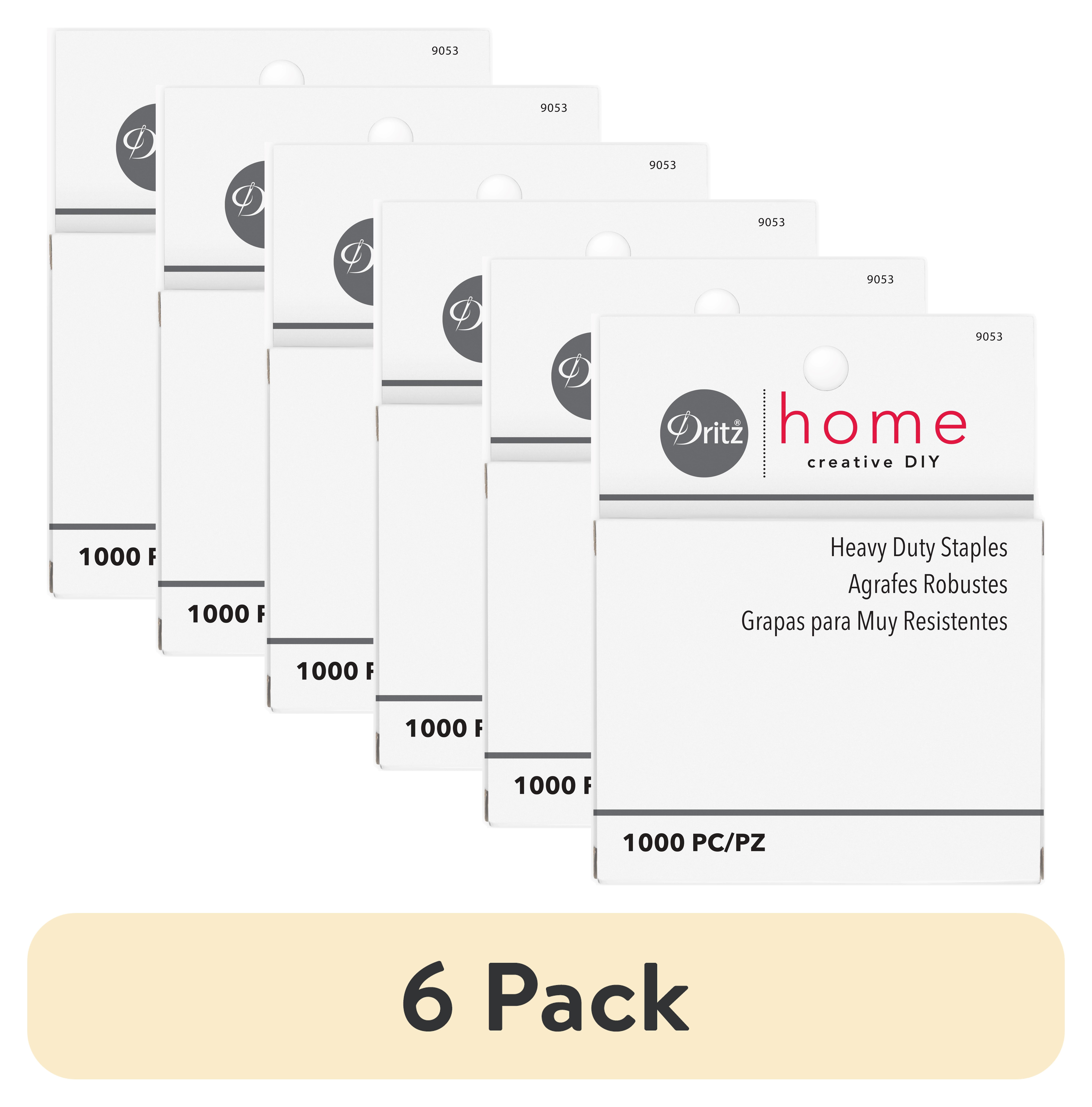 (6 pack) Dritz Heavy Duty Staple Gun Refills 7/16'' Pack of 1000
