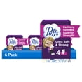 thumbnail image 1 of (6 pack) Puffs Ultra Soft Facial Tissues, 4 Family Size Boxes, 124 Facial Tissues per Box, 1 of 17