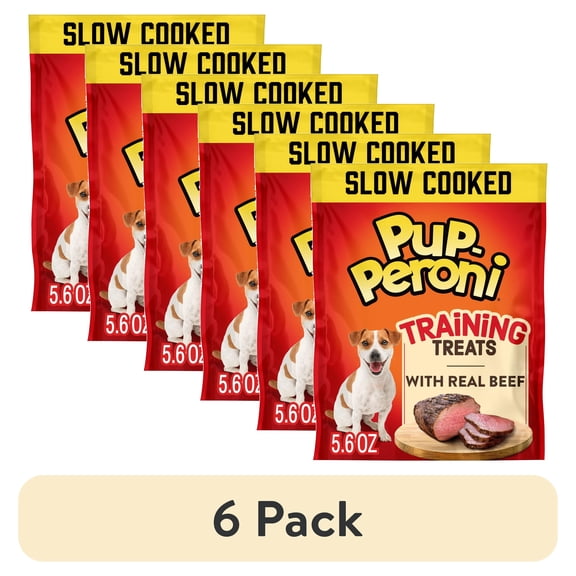 (6 pack) Pup Peroni Dog Training Treats Made With Real Beef, 5.6 oz Bag