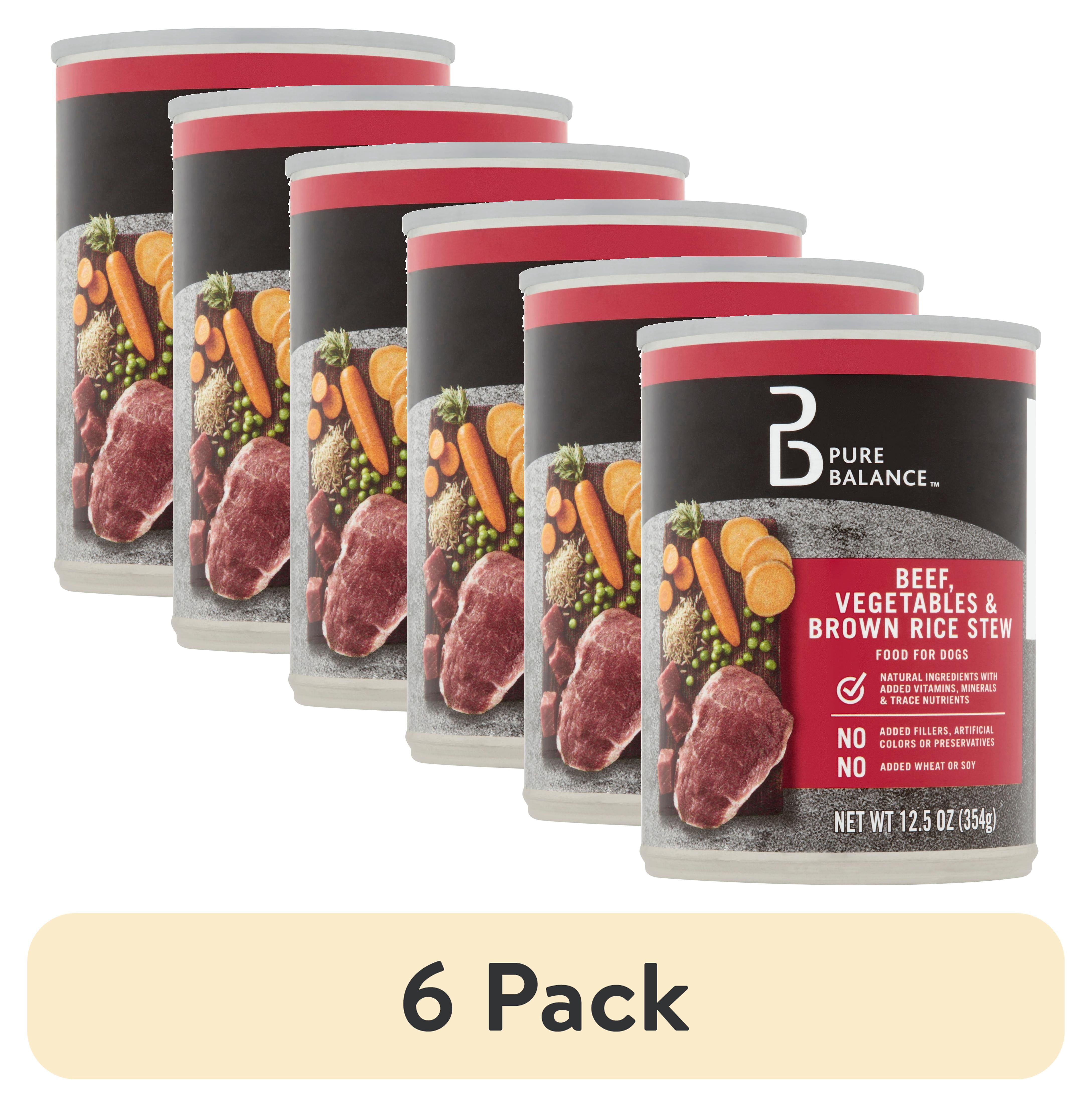 (6 pack) Pure Balance Grain-Free Formula Beef Wet Dry Dog Food, 12.5 oz Can