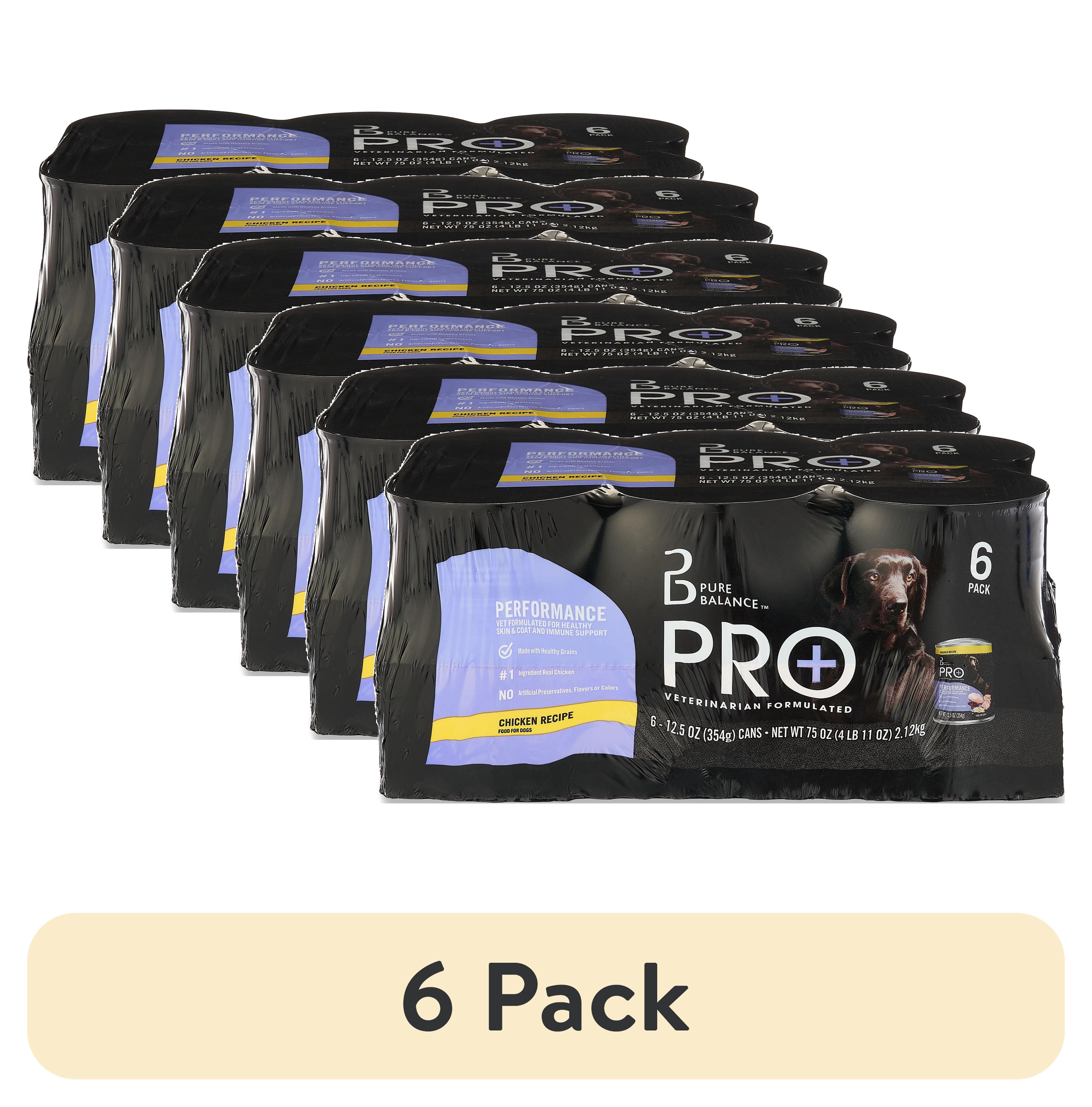 (6 pack) Pure Balance Pro+ Chicken Recipe Wet Dog Food for Performance, 12.5 oz Cans, 6 Pack