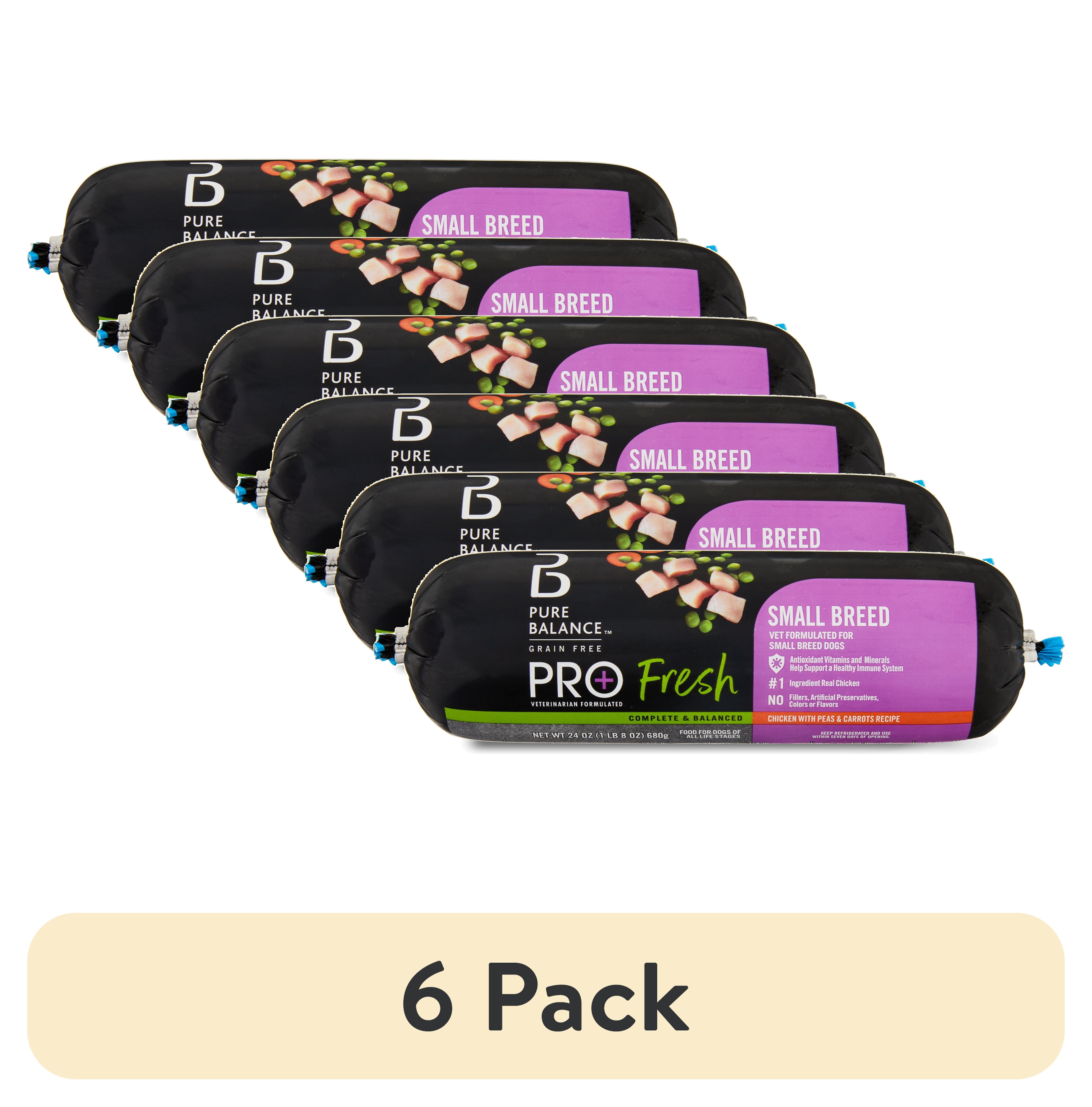 (6 pack) Pure Balance Pro+ Fresh Small Breed Food, Chicken with Peas & Carrots Recipe, 24 oz