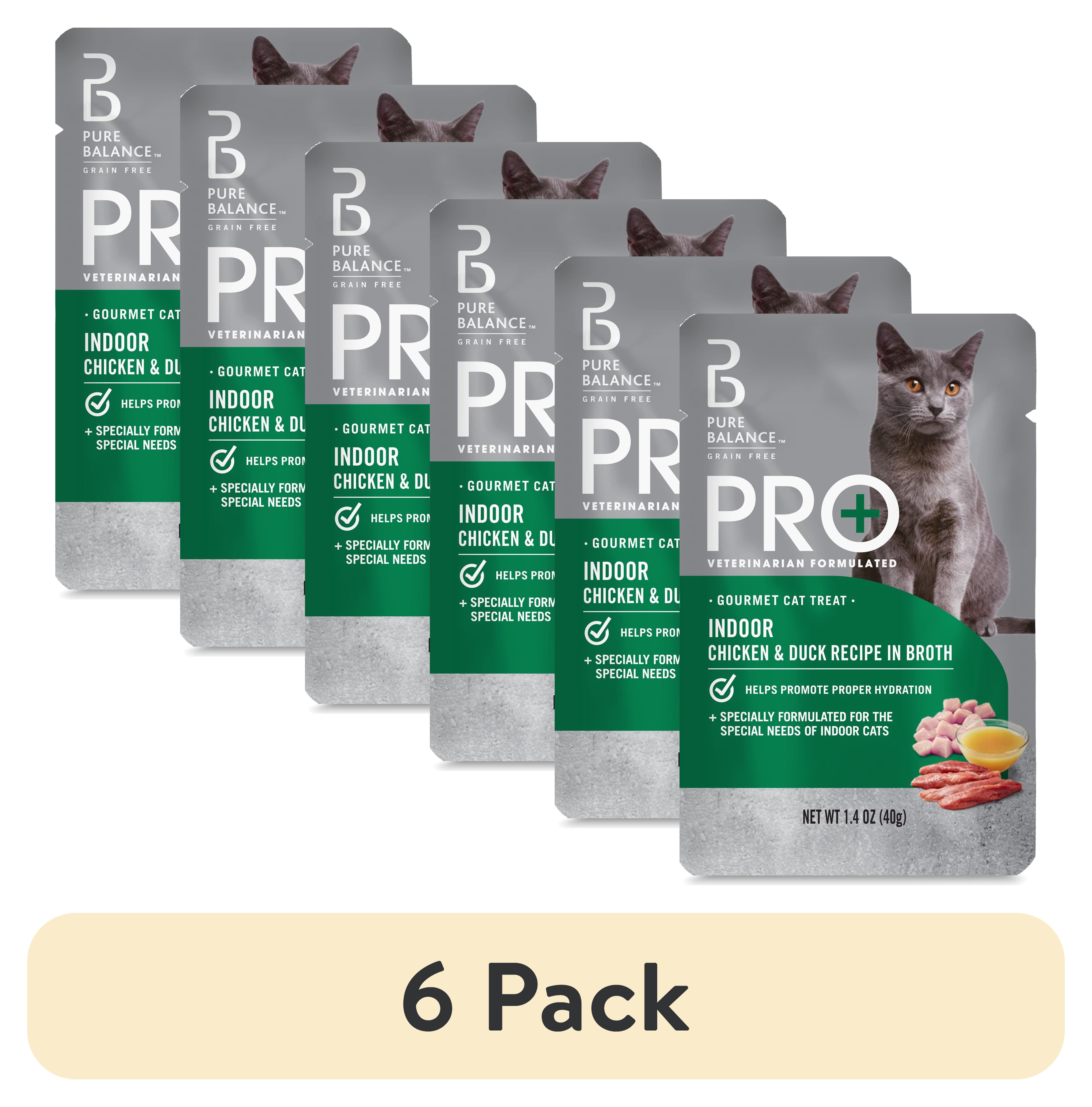 (6 pack) Pure Balance Pro+ Indoor Chicken & Duck Recipe in Broth, 1.4 oz