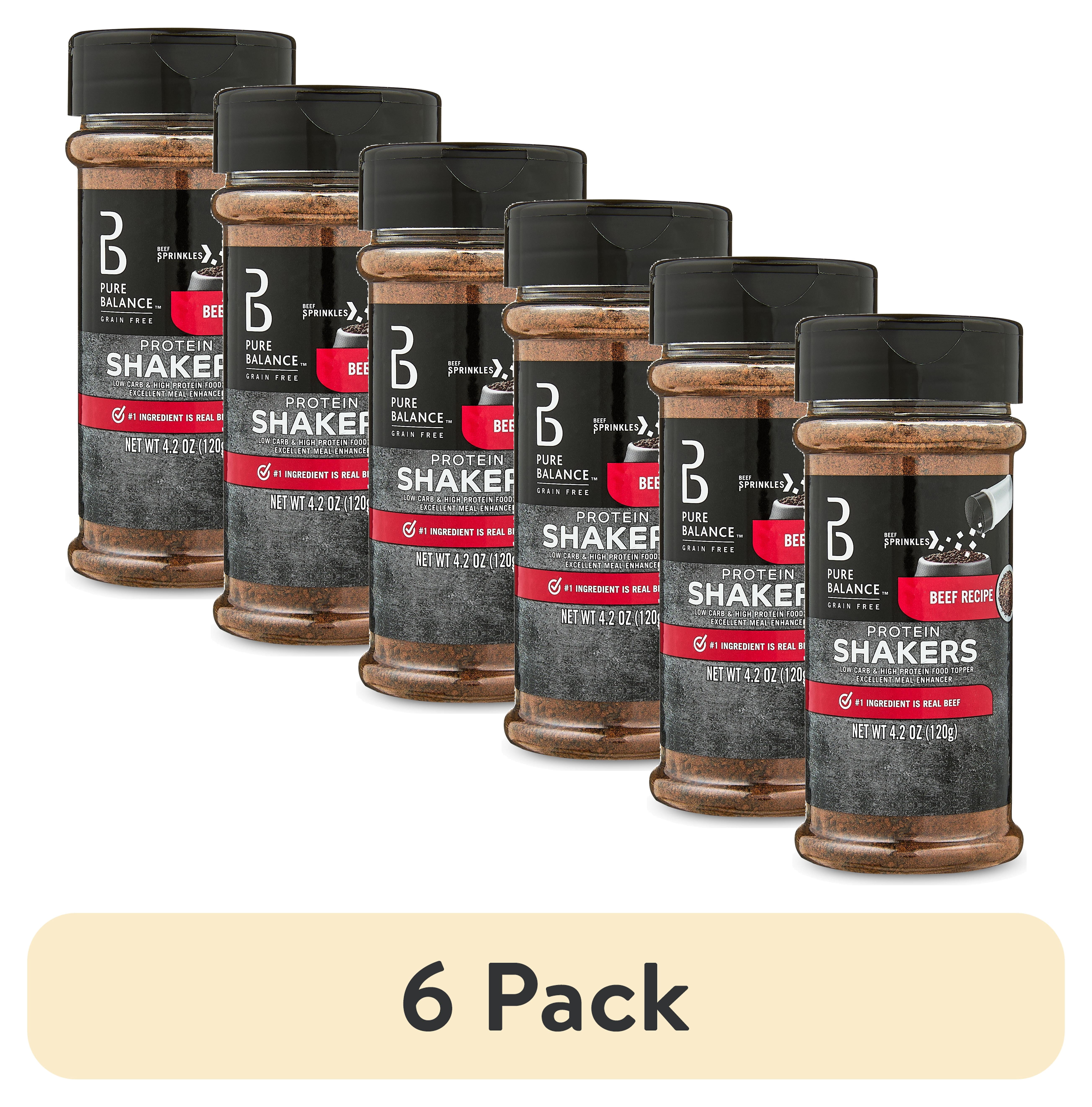 (6 pack) Pure Balance Protein Shakers Beef Recipe Dog Food Topper, 4.2 oz