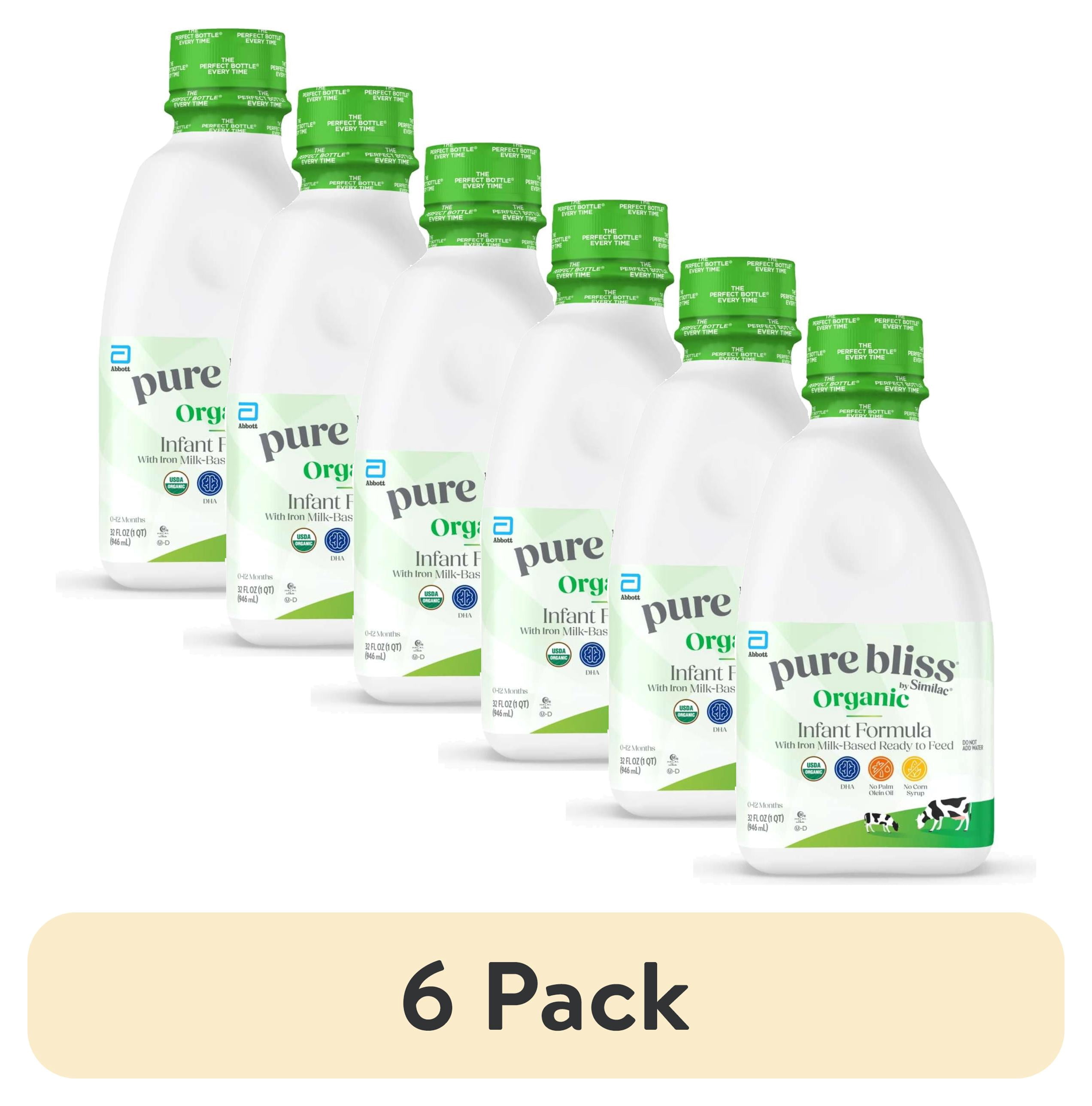 (6 pack) Pure Bliss by Similac Organic Infant Formula Ready to Feed, 32-fl-oz Bottle