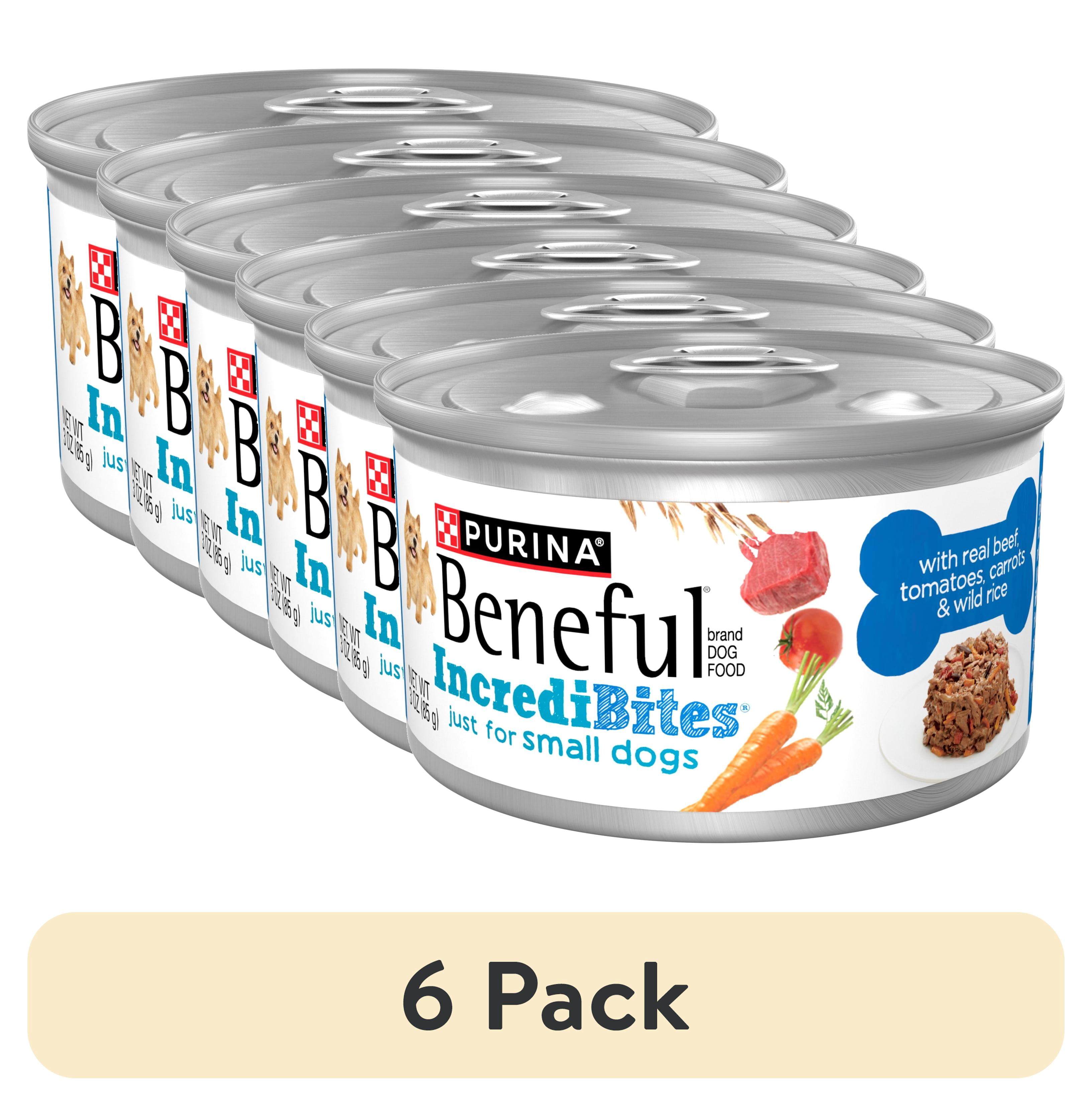 (6 pack) Purina Beneful Small Breed Wet Dog Food in Gravy, IncrediBites With Real Beef, 3 oz.