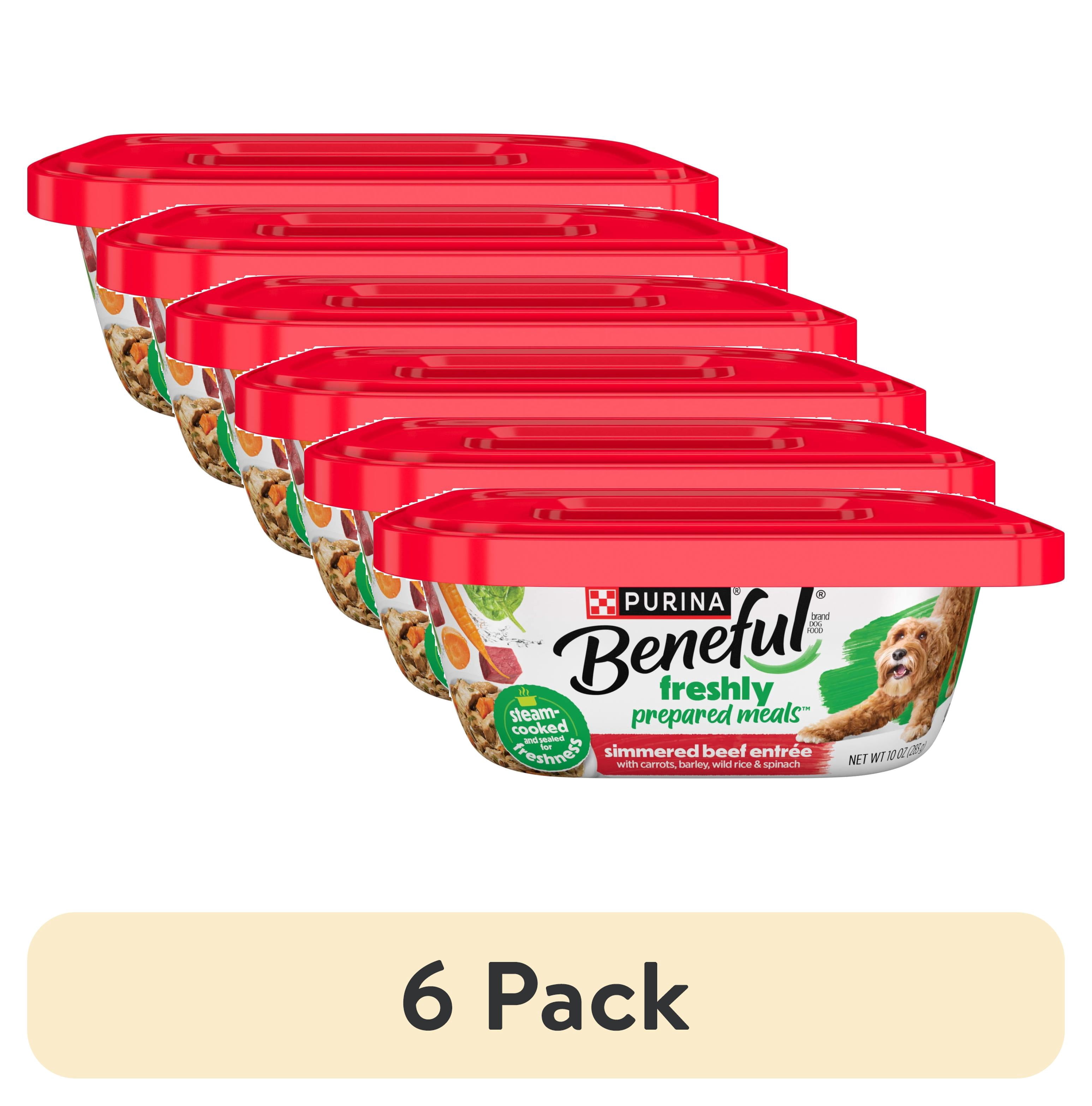 (6 pack) Purina Beneful Wet Dog Food Freshly Prepared Meals, Dog Food Fresh With Gravy, 10 oz.
