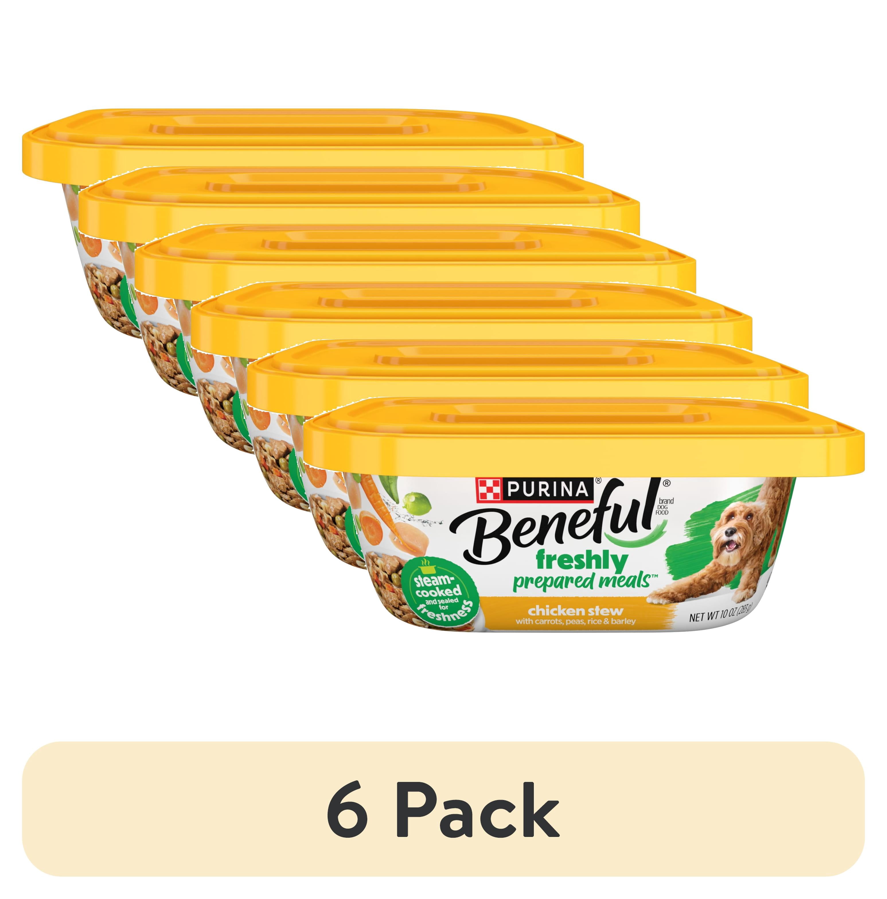 (6 pack) Purina Beneful Dog Food Freshly Prepared Meals, High Protein Wet Dog Food, Dog Food Gravy, Chicken Stew, 10 oz.