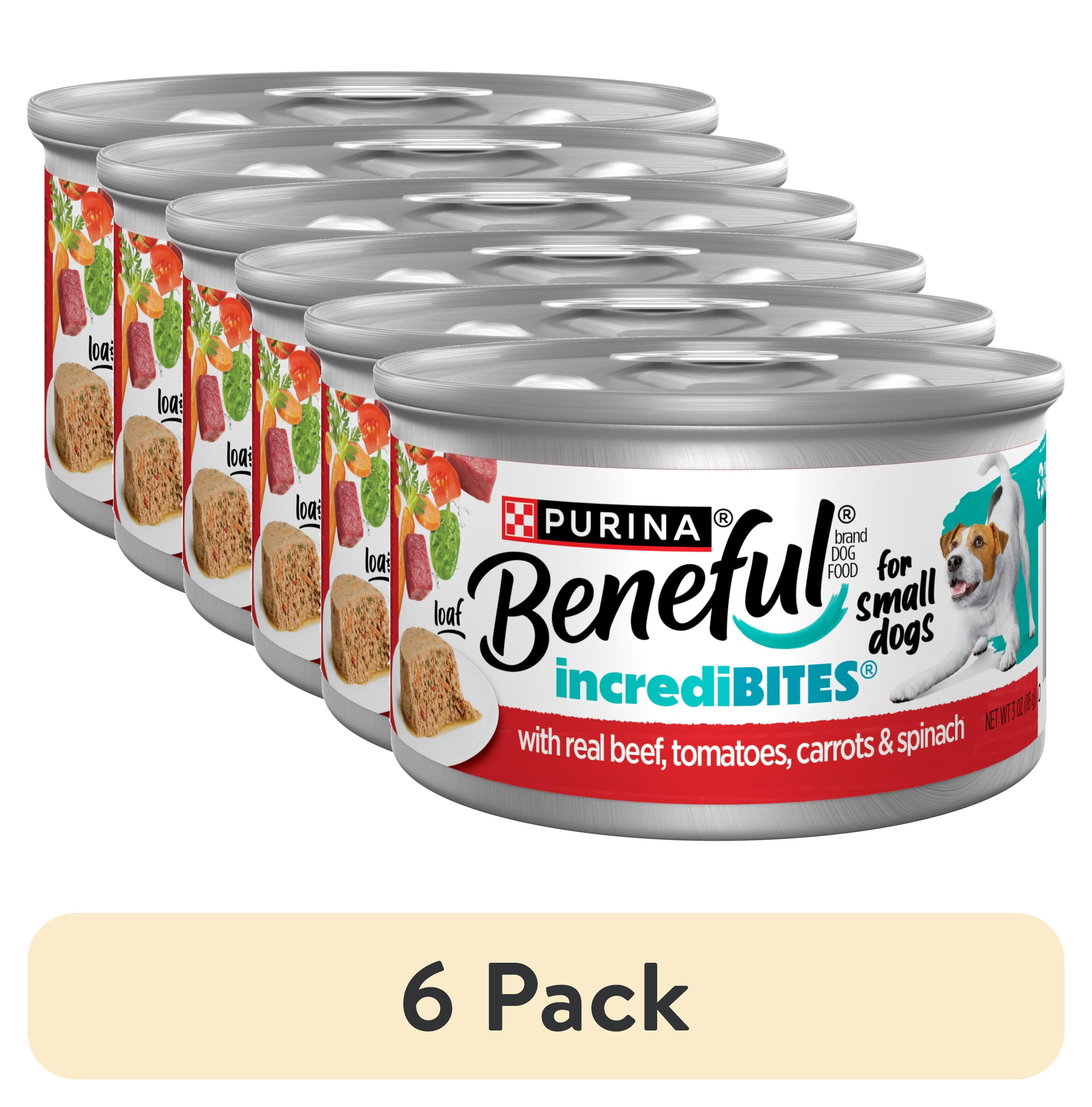 (6 pack) Purina Beneful Small Breed Wet Dog Food, Incredibites Loaf With Real Beef Recipe, 3 oz.