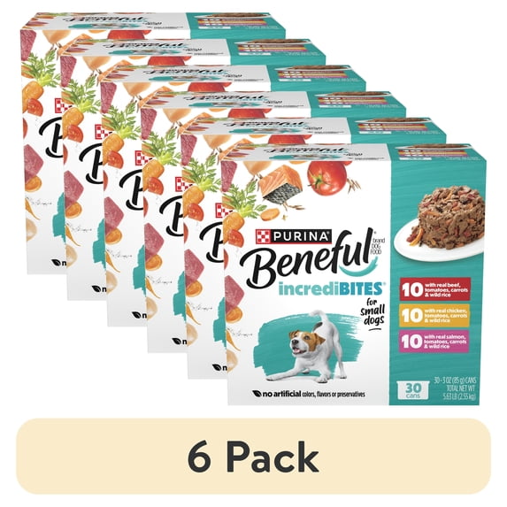(6 pack) Purina Beneful Small Breed Wet Dog Food Variety Pack