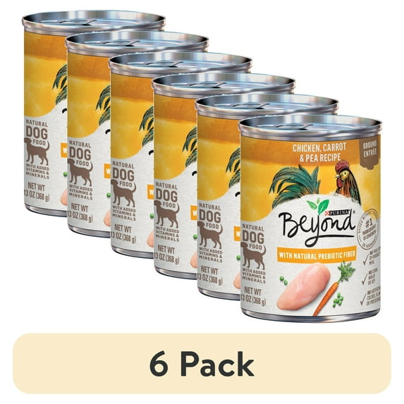 (6 pack) Purina Beyond Immune Health Real Soft Chicken, Carrot & Pea Wet Dog Food, 13 oz Can