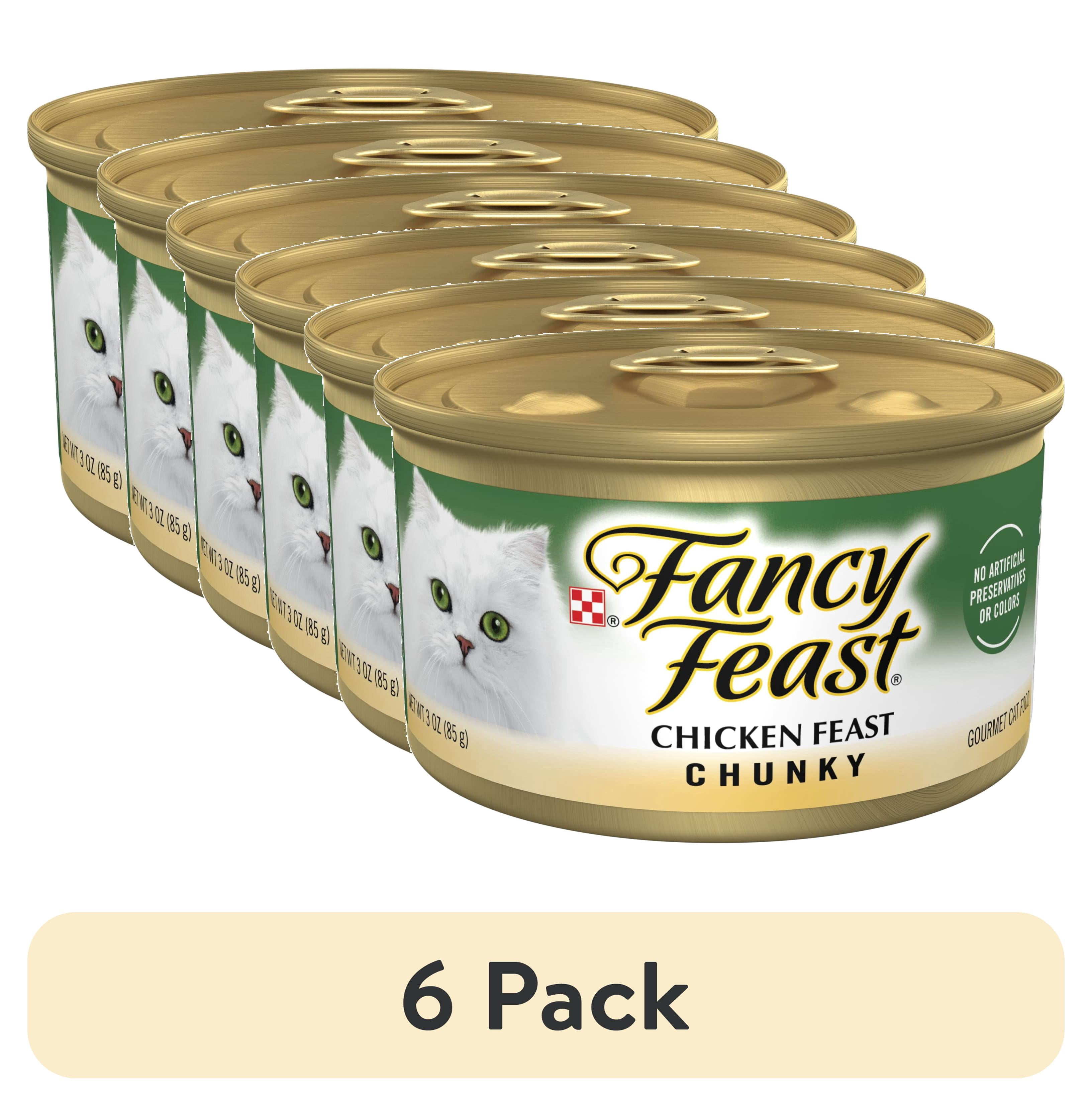 (6 pack) Purina Fancy Feast Chicken Feast Chunky Wet Cat Food, 3 oz Can