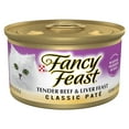thumbnail image 1 of (6 pack) Purina Fancy Feast Classic Pate Kitten Food, Wet Cat Food, Tender Beef & Liver Feast, 3 oz Can, 1 of 2