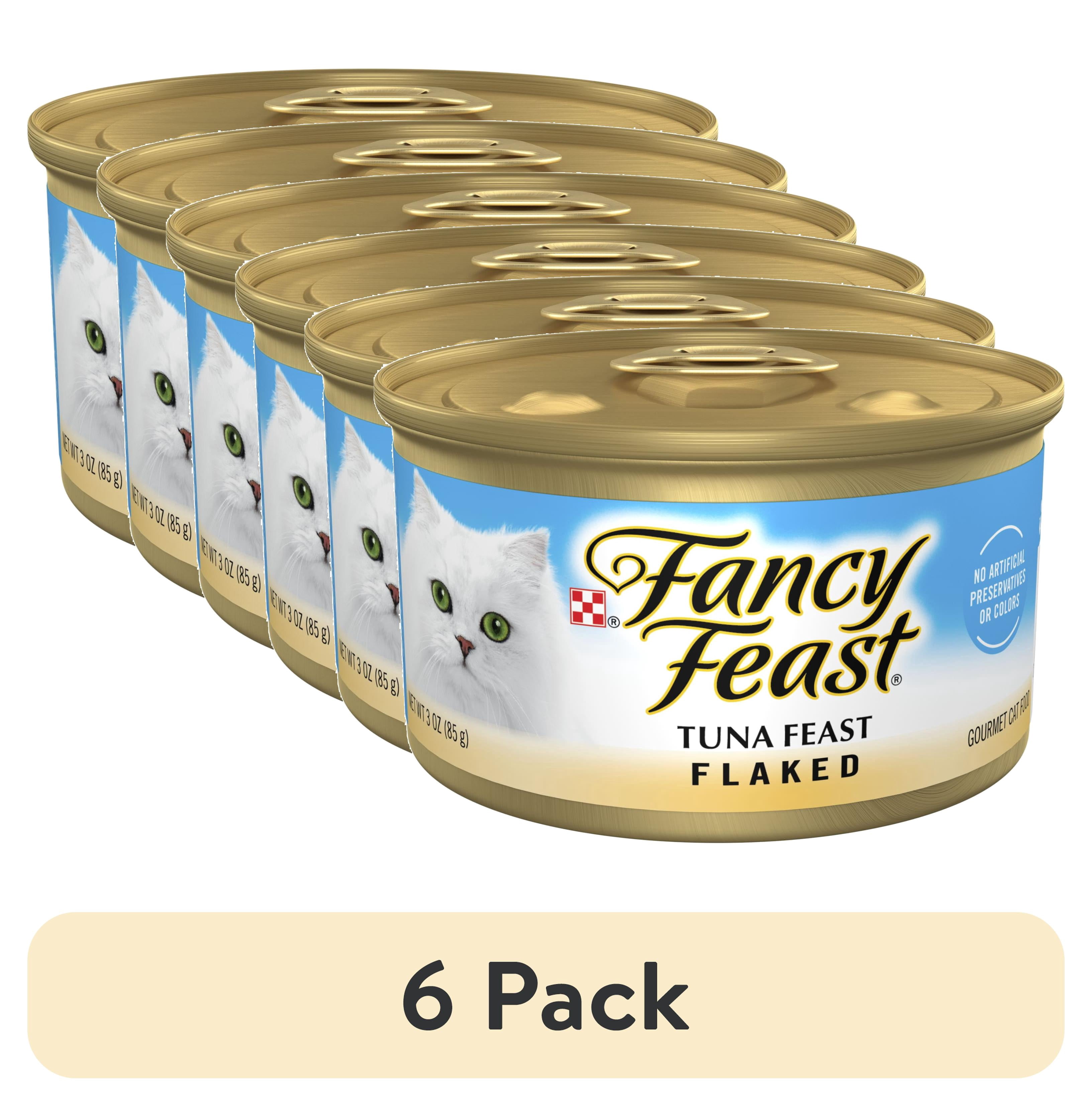 (6 pack) Purina Fancy Feast Tuna Feast Flaked Wet Cat Food, 3 oz Can