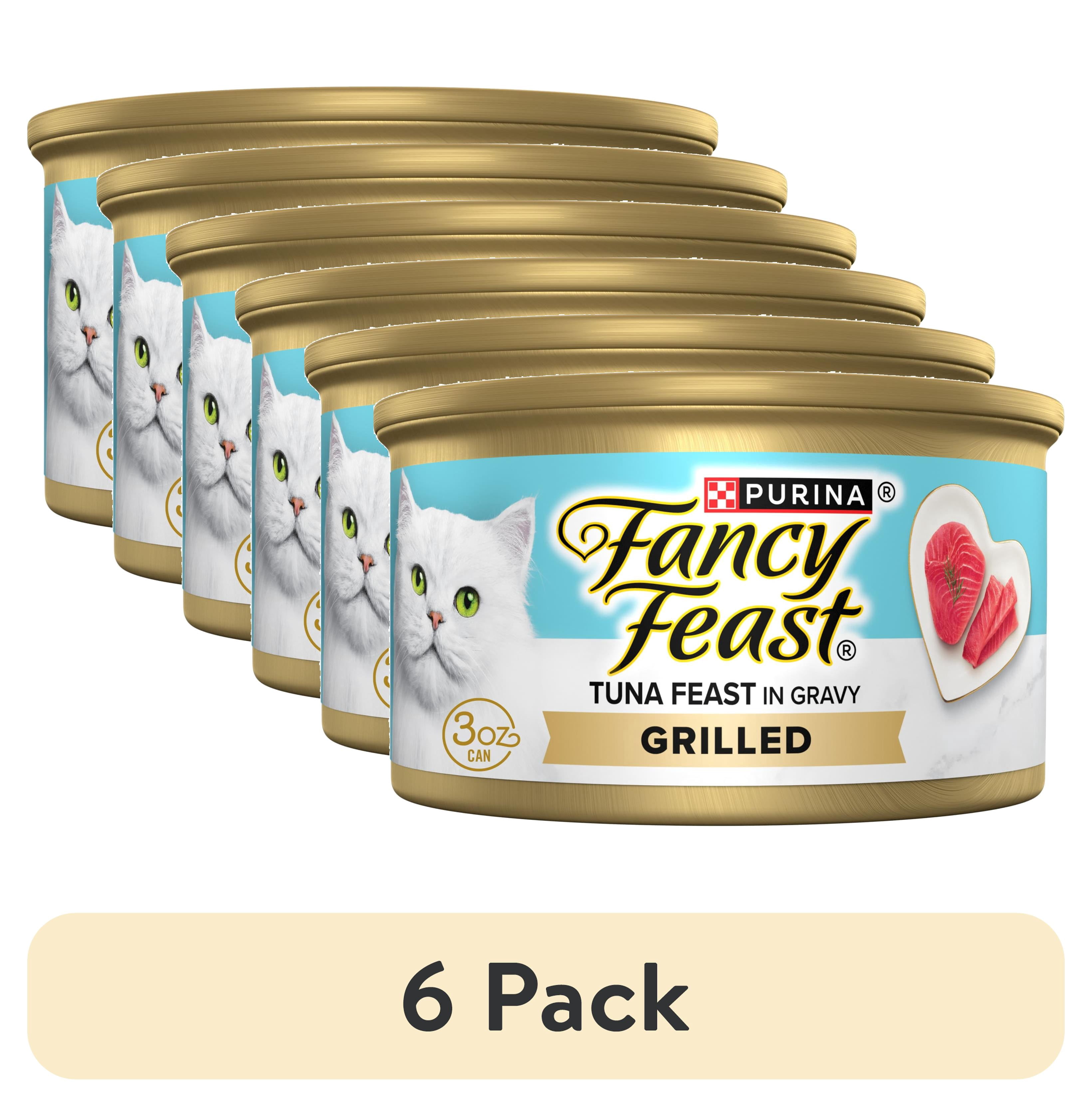 (6 pack) Purina Fancy Feast Grilled Tuna Feast&nbsp;Gourmet&nbsp;Wet Cat Food&nbsp;in Savory&nbsp;Gravy, 3 oz, 24 Pack