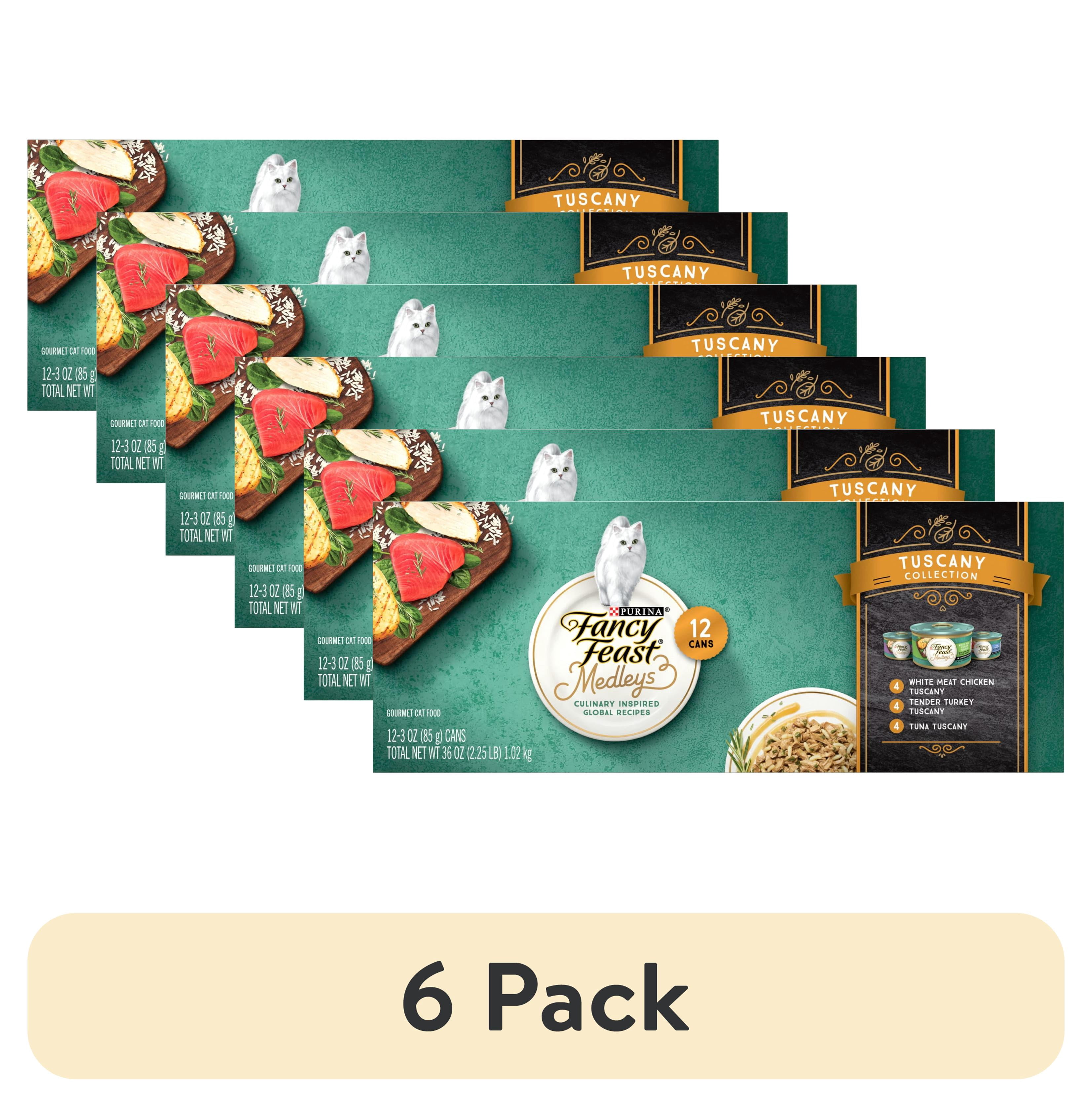(6 pack) Purina Fancy Feast Medleys Tuscany Collection Wet Cat Food Variety Pack, 3 oz Cans (12 Pack)