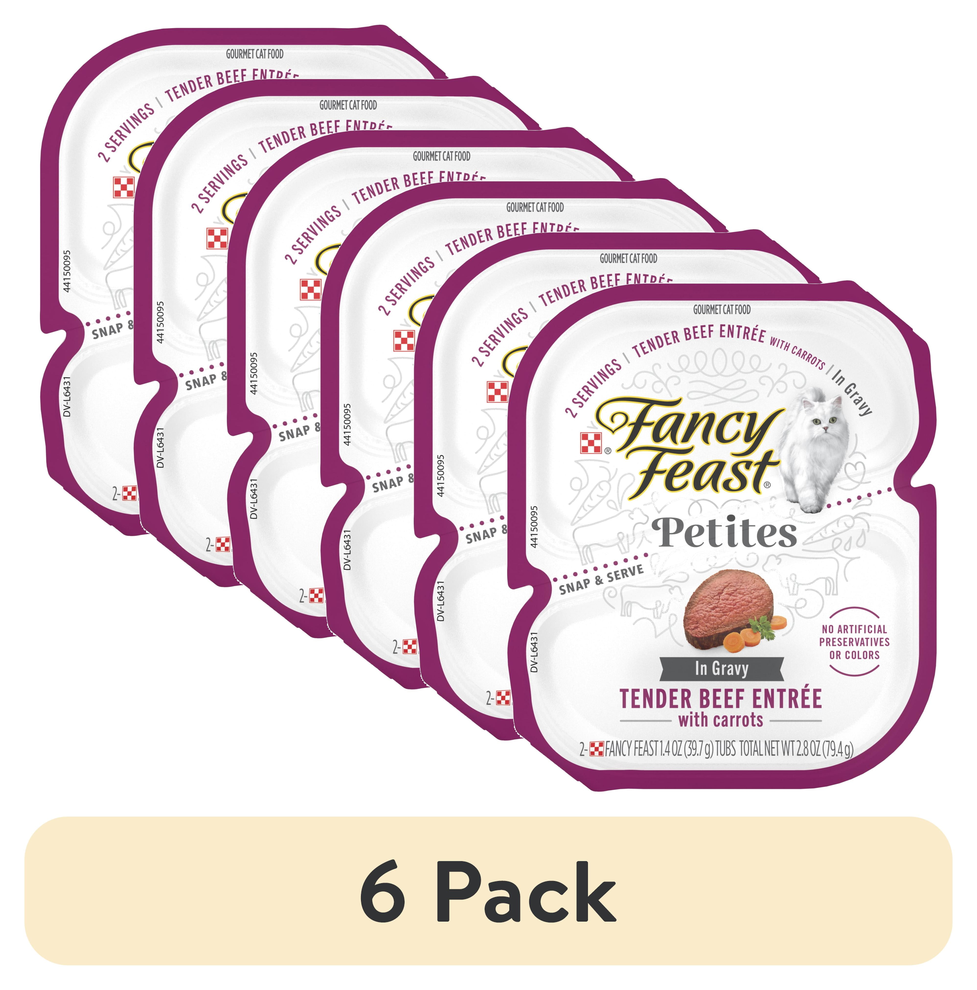 (6 pack) Purina Fancy Feast Petites Tender Beef Entree With Carrots in ...