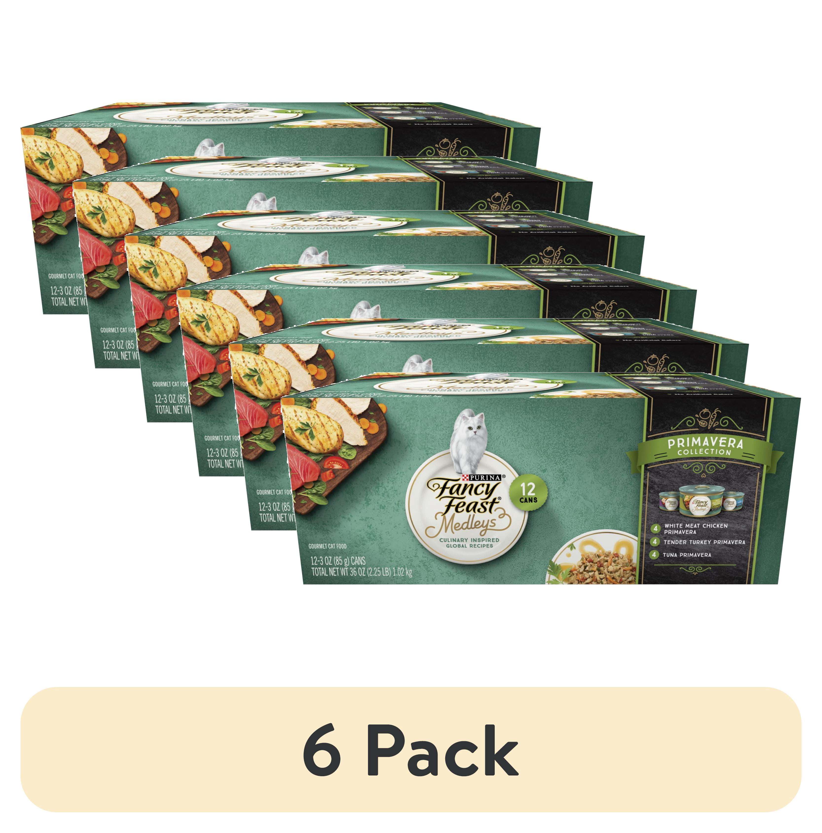 (6 pack) Purina Fancy Feast Wet Cat Food Variety Pack Medleys Primavera Collection - (12) 3 oz. Cans