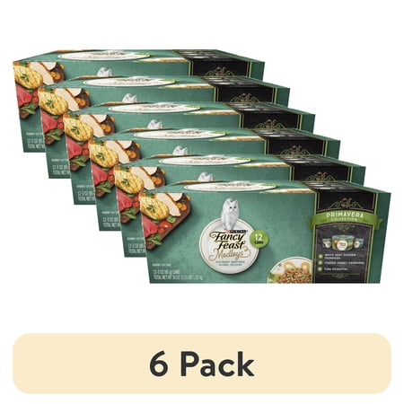 (6 pack) Purina Fancy Feast Wet Cat Food Variety Pack Medleys Primavera Collection - (12) 3 oz. Cans