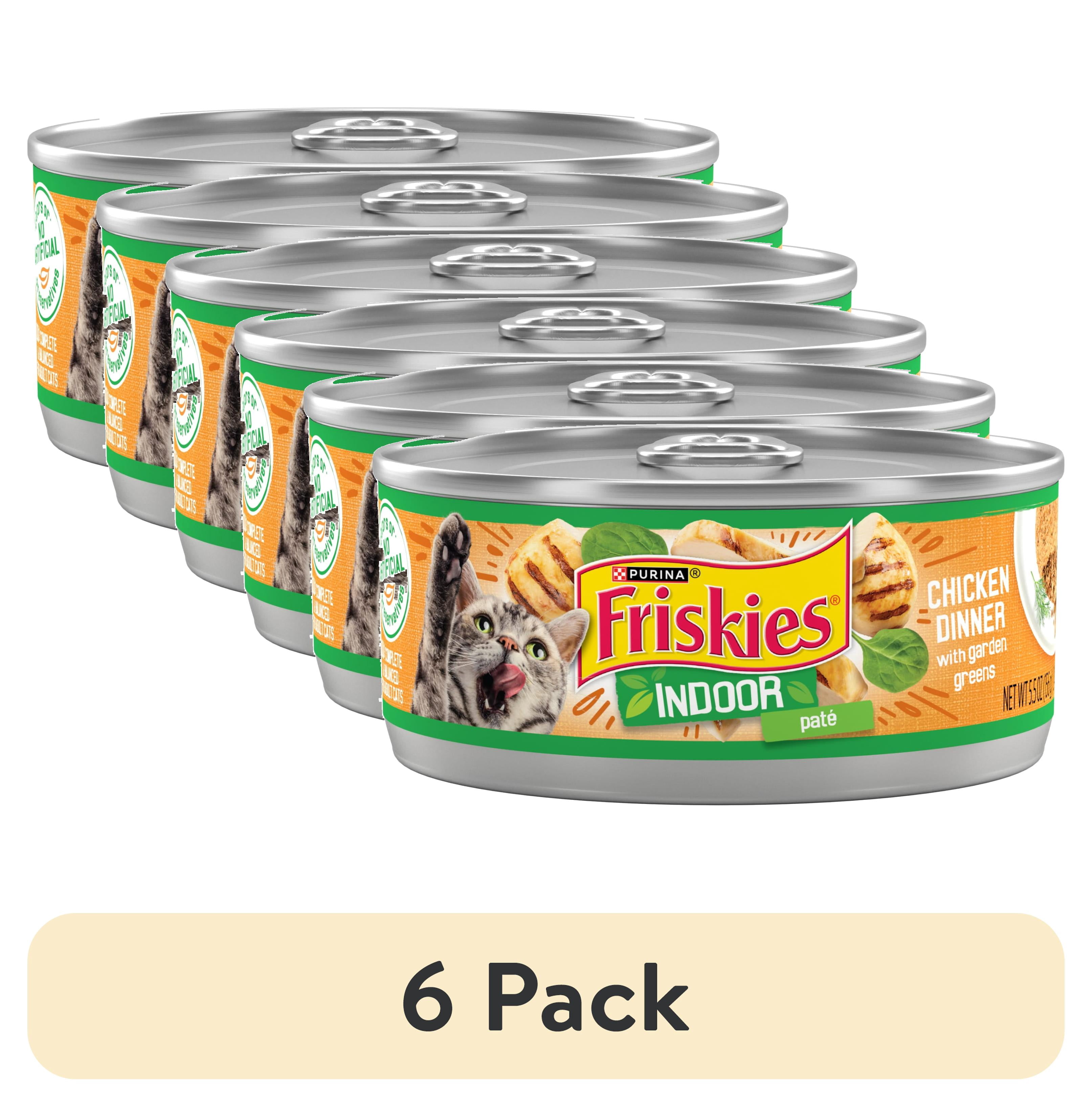 (6 pack) Purina Friskies Chunky Chicken Dinner, Wet Cat Food, 5.5 oz Cans