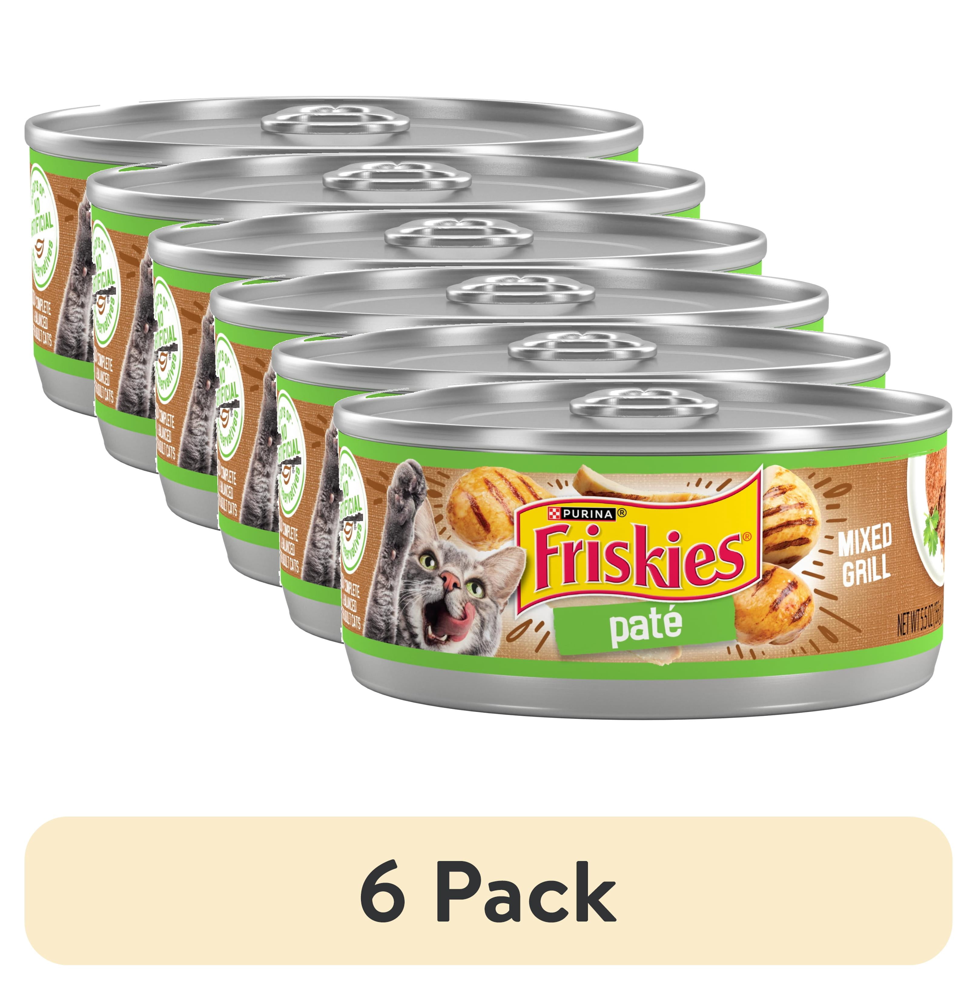 (6 pack) Purina Friskies Pate, Mixed Grill, Wet Cat Food, 5.5 oz Can