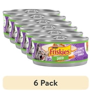 (6 pack) Purina Friskies Turkey and Giblets Flavor Pate Wet Cat Food, 5.5 oz Can