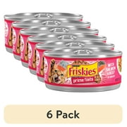 (24 pack) Purina Friskies Prime Filets, Salmon and Beef in Sauce, Wet Cat Food, 5.5 oz Can
