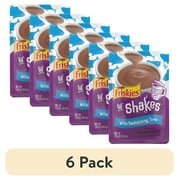 (6 pack) Purina Friskies Pureed Wet Cat Food Toppers, Lil’ Shakes With Tantalizing Tuna Lickable Cat Treats