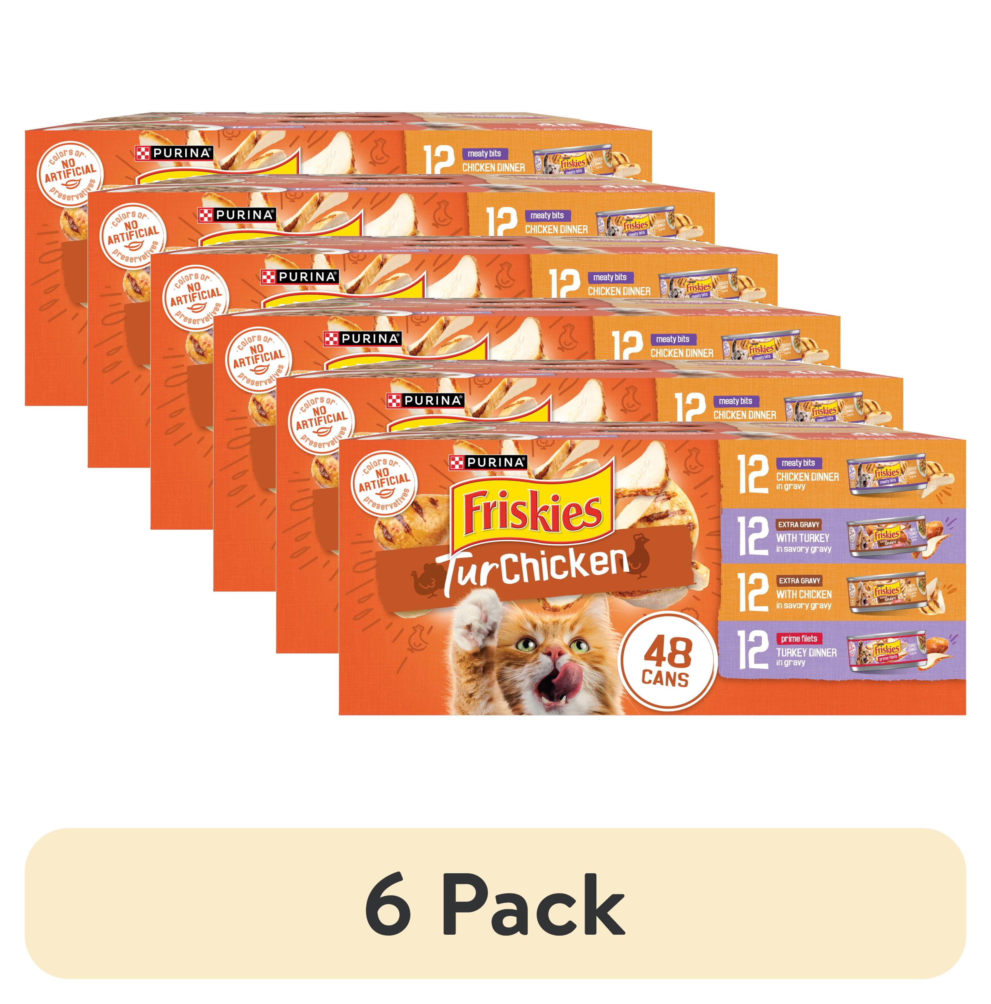 (6 pack) Purina Friskies Turchicken Gravy, Soft Variety Pack, Wet Cat Food, 5.5 oz Cans