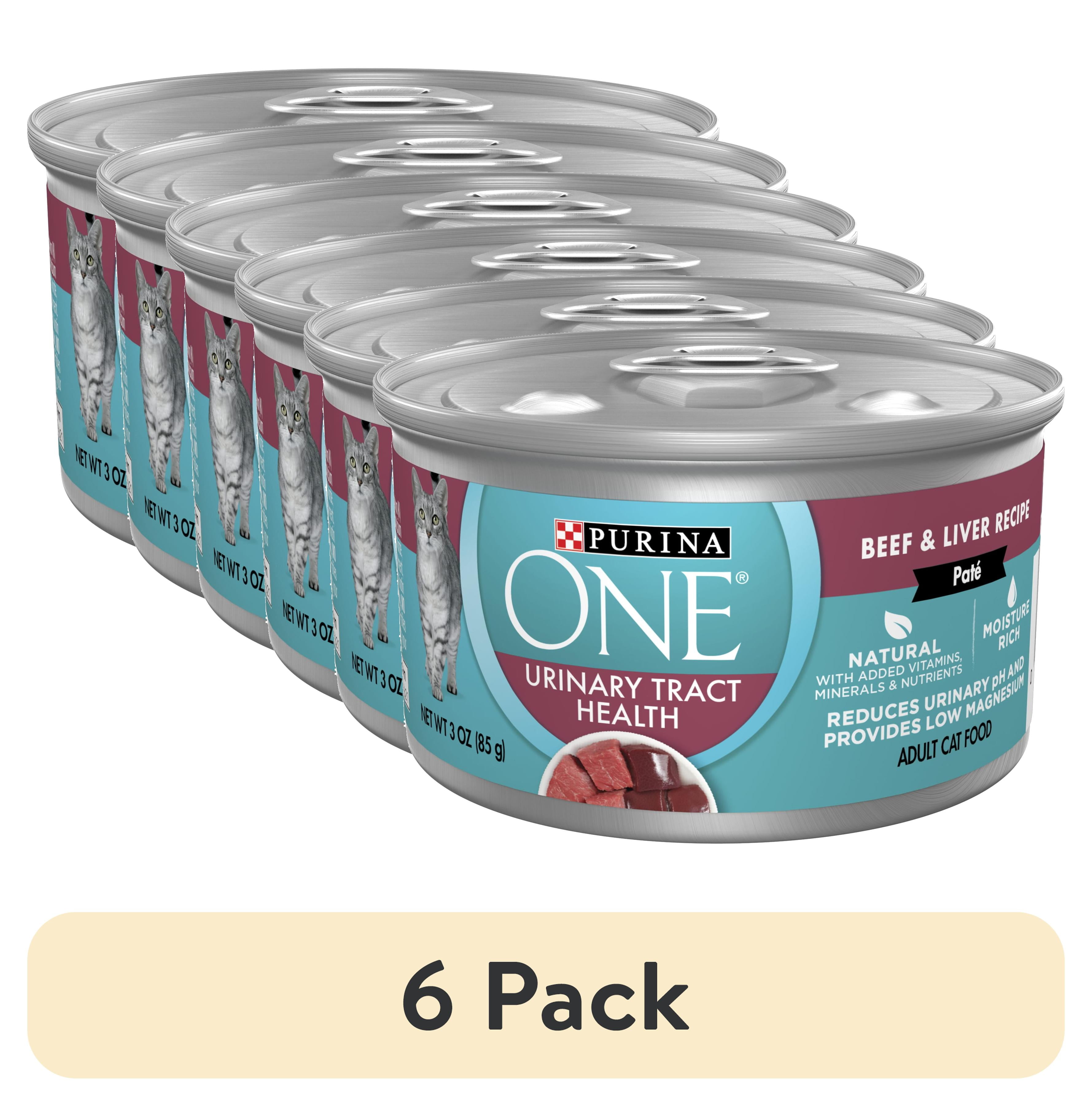 6 pack) Purina ONE Urinary Tract Health, Soft Beef & Liver, Wet