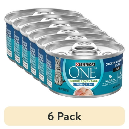 (6 pack) Purina One Indoor Advantage, Chicken & Oceanfish, Wet Cat Food for Adult Cats, 3 oz Can price history and forecast - Purina ONE 0001780018424312473477