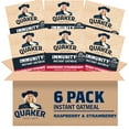 thumbnail image 1 of (6 pack) Quaker Immunity Instant Oatmeal, Raspberry Strawberry, Good Source of Vitamins C, D, & Zinc, Whole Grains, 1.41 oz packets, (6 Pack), 1 of 7
