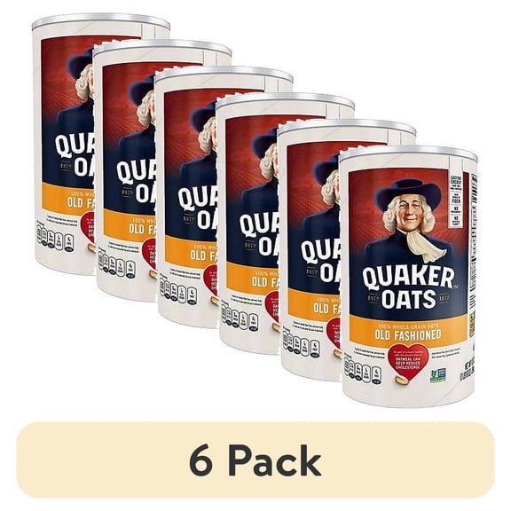 (6 pack) Quaker Old Fashioned Oats, 42 Oz