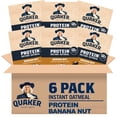 thumbnail image 1 of (6 pack) Quaker Protein Instant Oatmeal, Banana Nut, 12g Protein per Serving, Whole Grains, No Artificial Flavors, 2.15 oz Packets, (6 Pack)​, 1 of 8