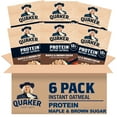 thumbnail image 1 of (6 pack) Quaker, Protein Instant Oatmeal, Maple & Brown Sugar, 2.11 oz, 6 Packets, 1 of 7