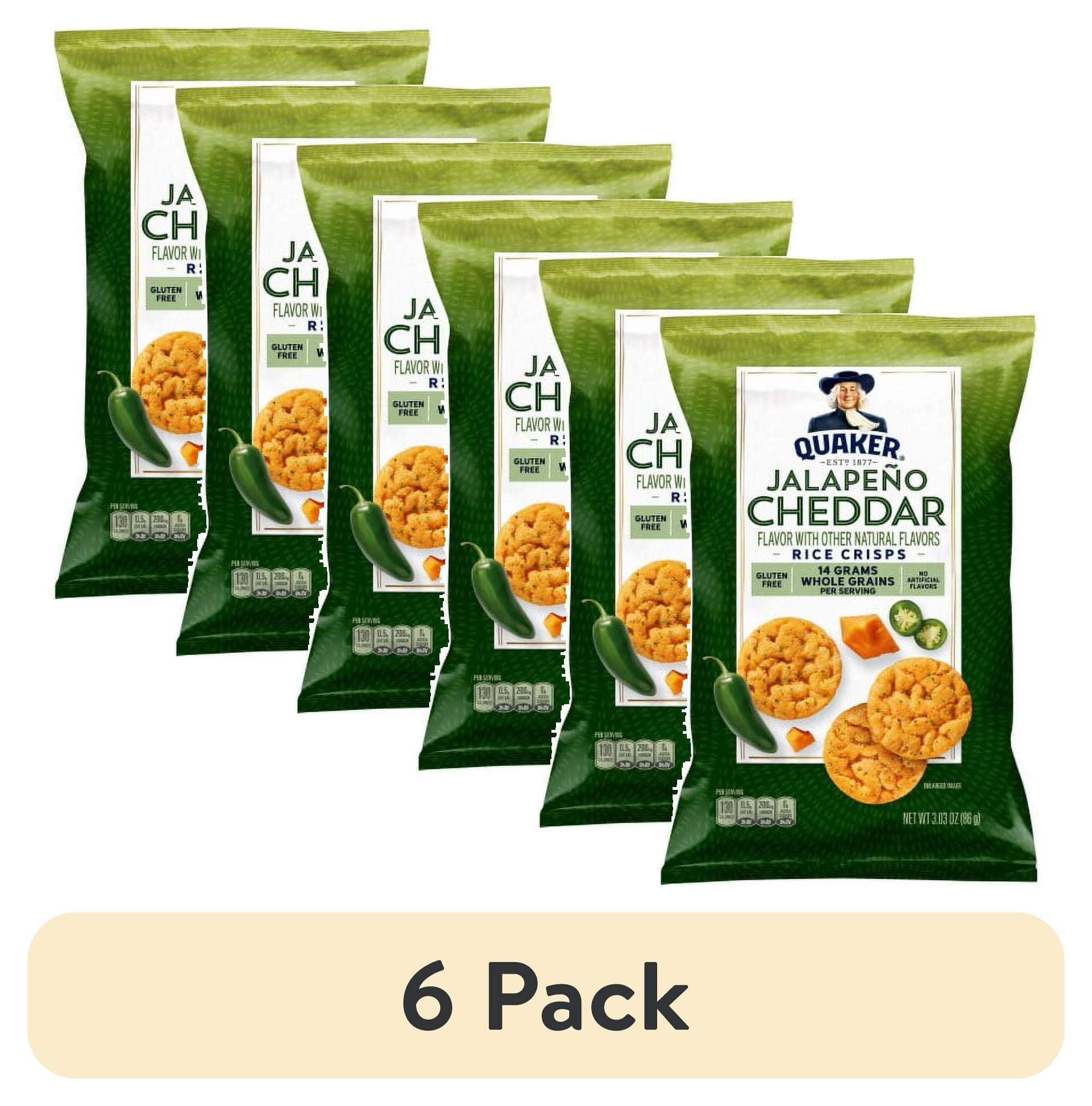 (6 pack) Quaker Rice Crisps Jalapeno Cheddar 3.03 oz