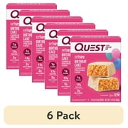 (6 pack) Quest Crispy Hero Protein Bar, Birthday Cake Flavor, Low Sugar, 4 Count
