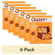 6 pack Quest Crispy Protein Bar, Chocolate Peanut Butter, 18g Protein, Gluten Free, 4 Count