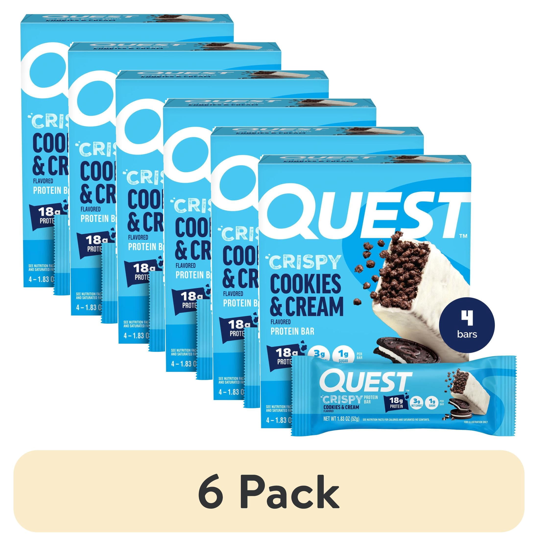 6 pack) Quest Nutrition Cookies & Creme Hero Bar, 4 Ct - Walmart.com